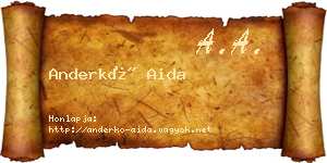 Anderkó Aida névjegykártya